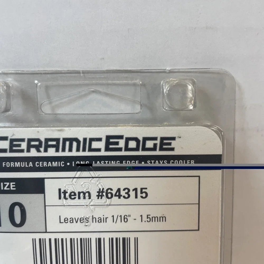 Andis Clipper Blade Unisex Size 10 Silver CeramicEdge 64315 Professional 1.5mm